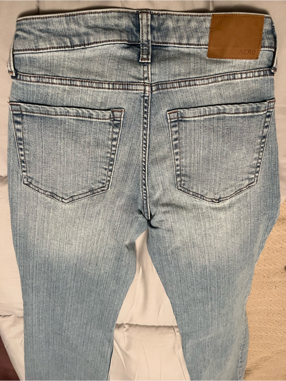 Aeropostale Women's Flared Jeans - Light Wash & Mid Wash Blue - Picture 5 of 6